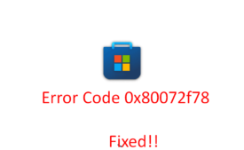 Error Code 0x80072f78