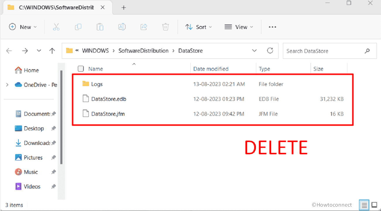 Reset Windows Update Temporary Cache from Datastore folder