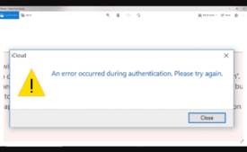 An error occurred during authentication