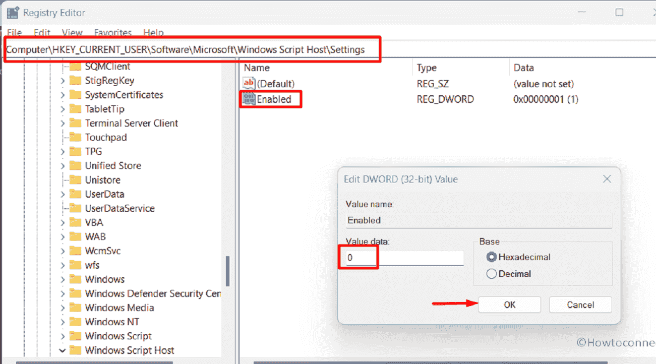 Turn Off Windows Script Host through Registry Editor