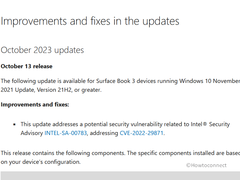 Firmware update for Surface Book 3