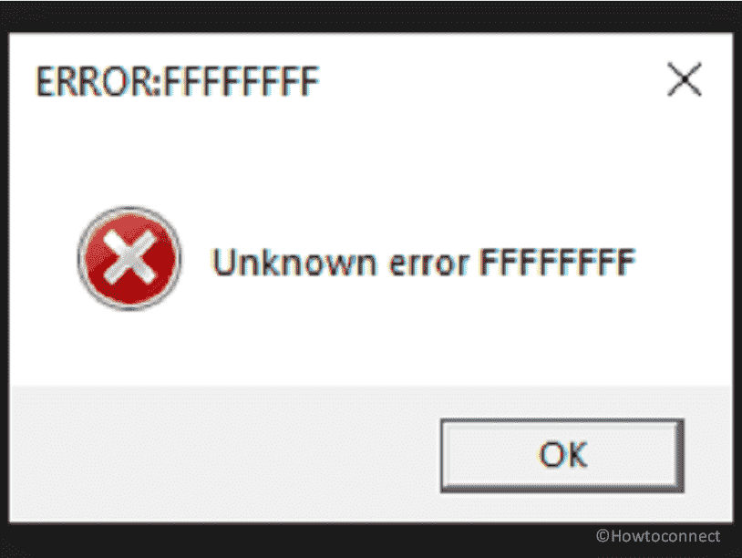 Unknown Error FFFFFFFF