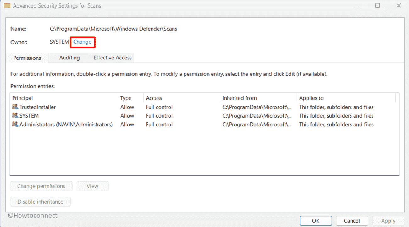 fix An Error Occurred While Applying Security Information