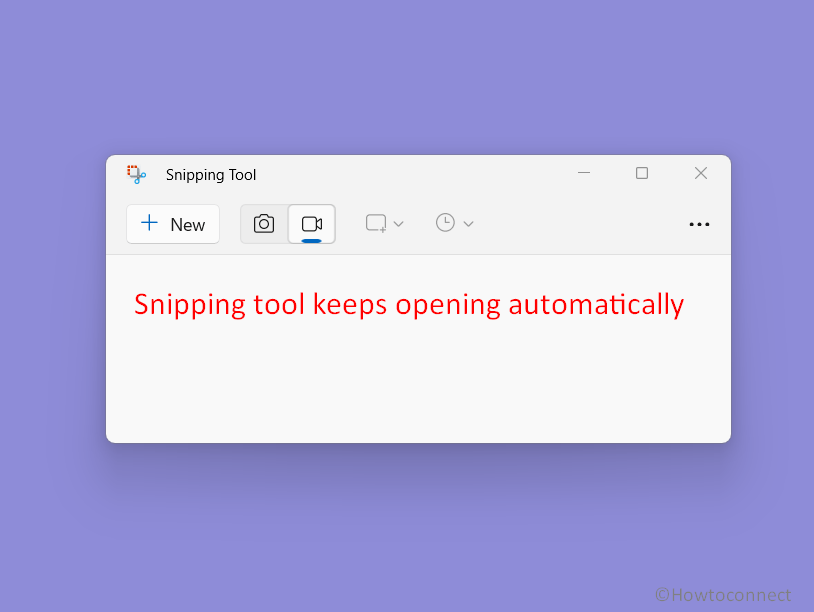 Snipping tool keeps opening
