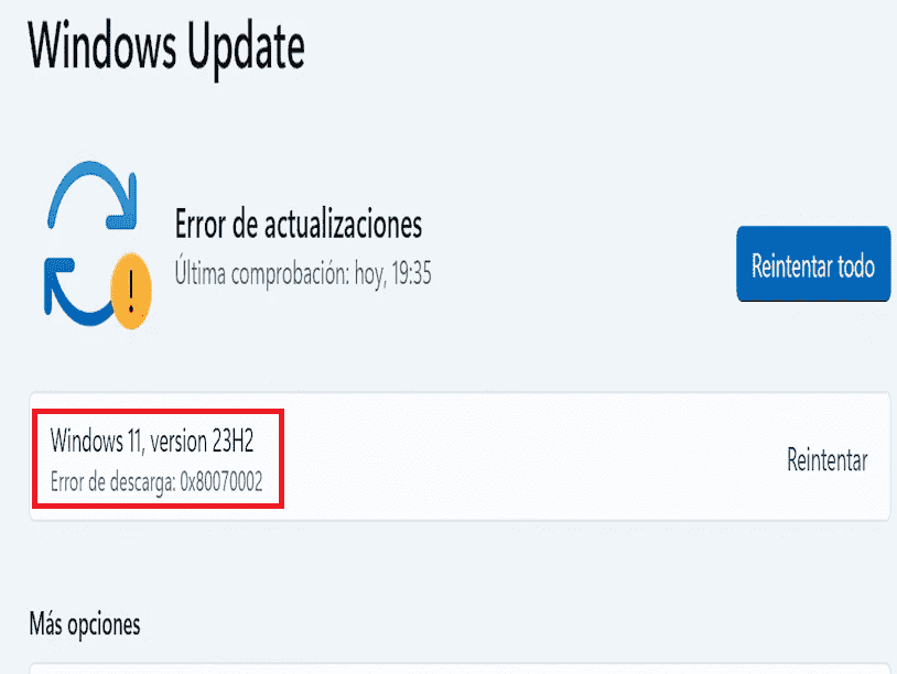 Windows 11 23H2 failed to install