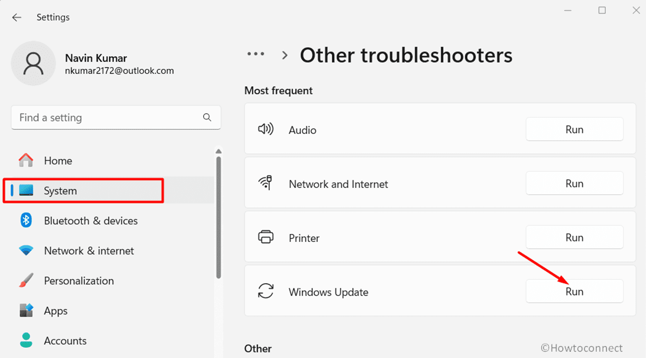 Windows update troubleshooter Settings troubleshoot