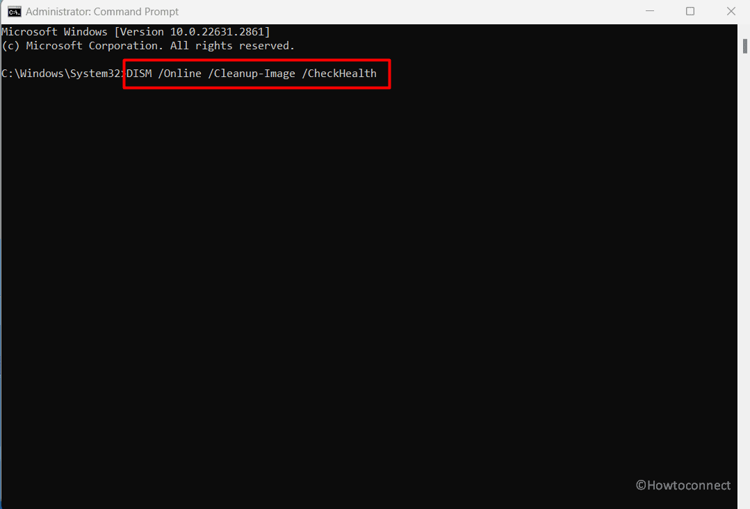 DISM command line tool on command prompt
