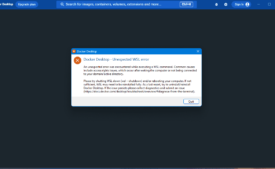 Docker Desktop Unexpected WSL Error