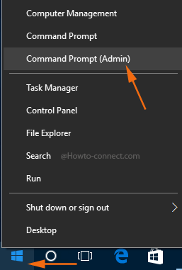 Right click Start Command Prompt (Admin)