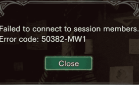 MHW error code 50382-MW1