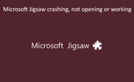 Microsoft Jigsaw Not Working