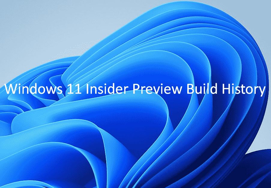 Windows 11 Insider Preview Build History