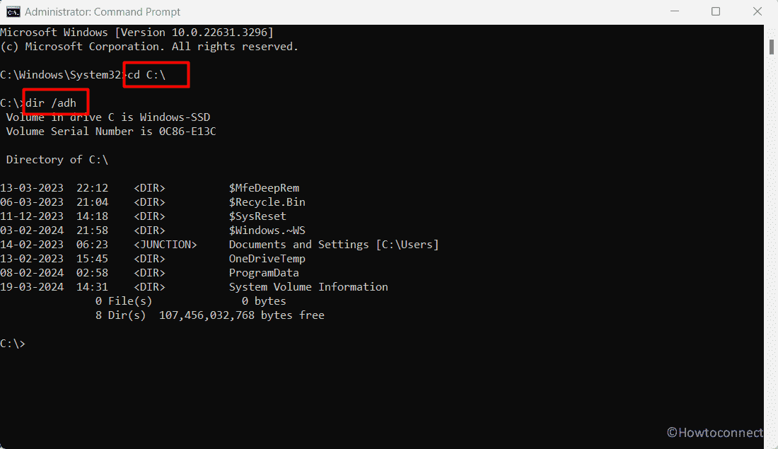 Command Line tool to Show Hidden files in Windows 11