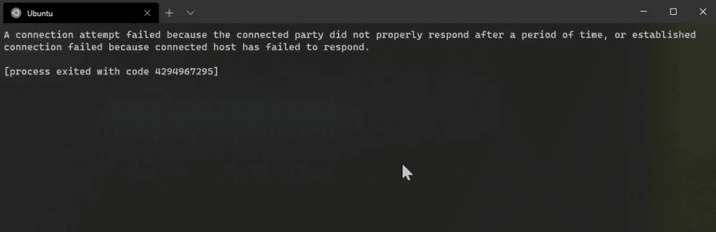 Fix Process Exited with Code 4294967295 in WSL in Windows 11