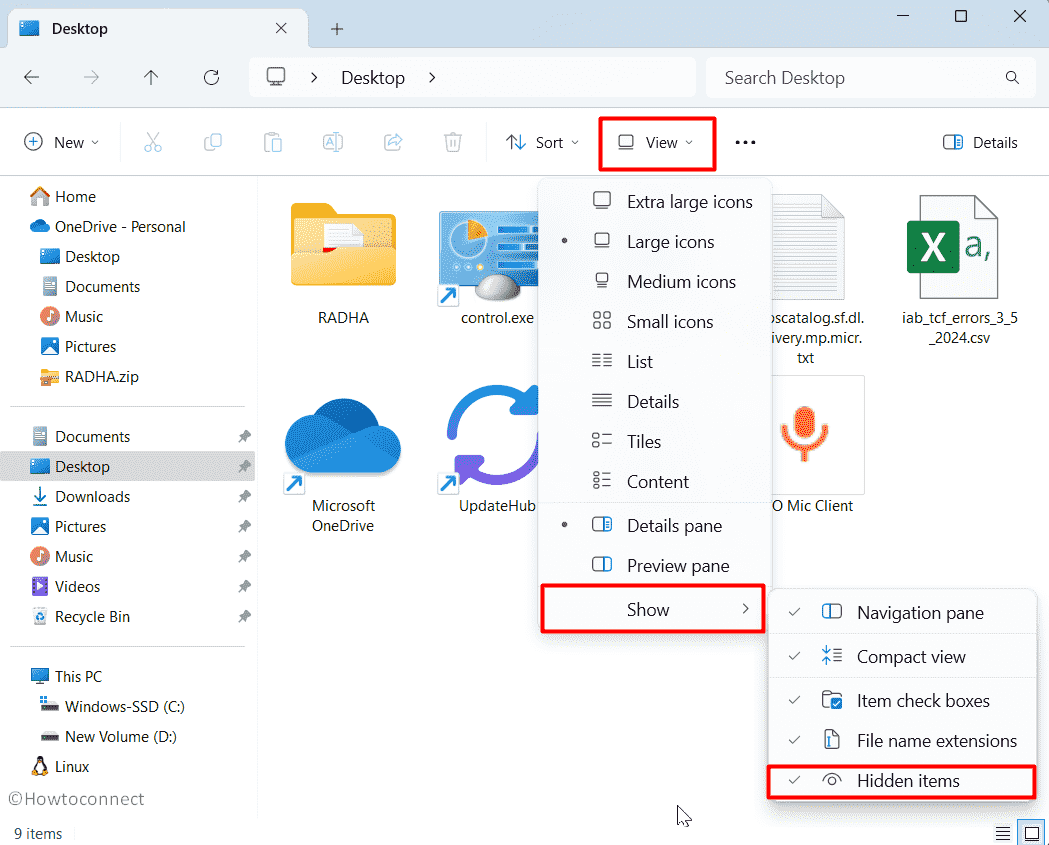Show Hidden Files in Windows 11