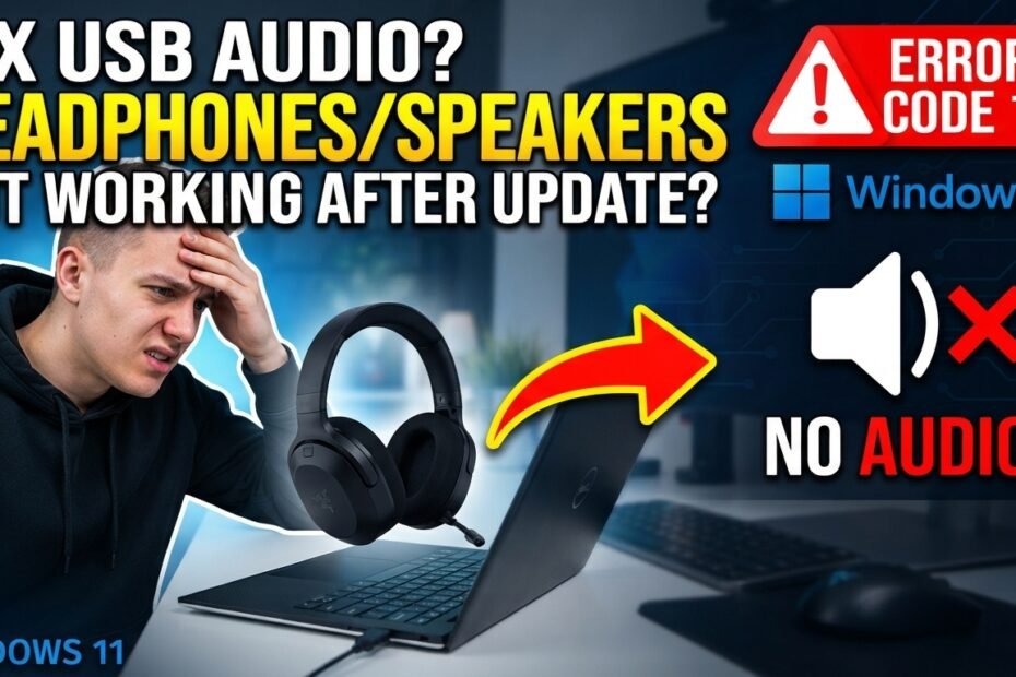 How to fix USB headphones or speakers not working after Windows 11 update (Code 10 error)