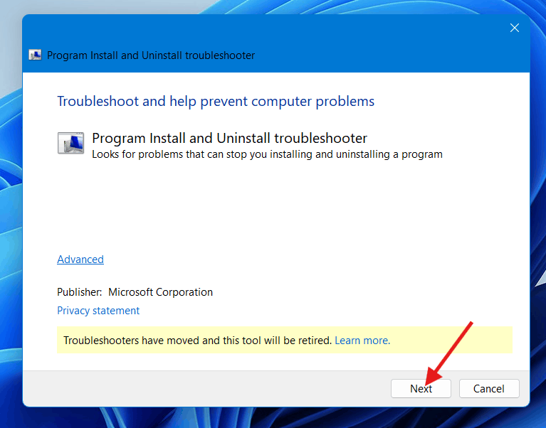 Program Install Troubleshooter