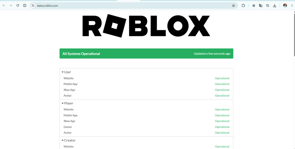 Roblox server status