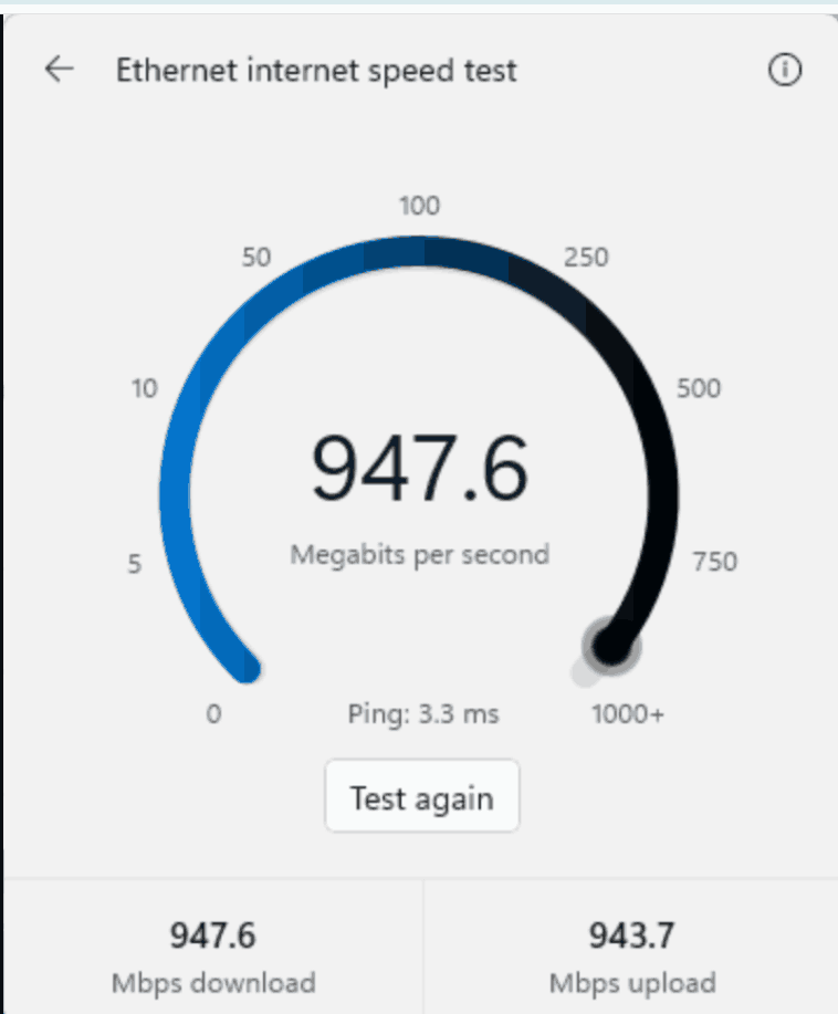 Windows 11 speed test