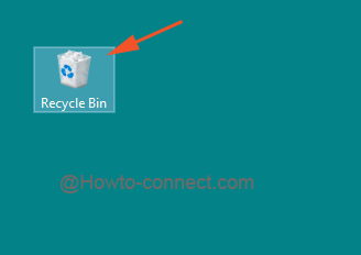 Recycle Bin icon on the desktop