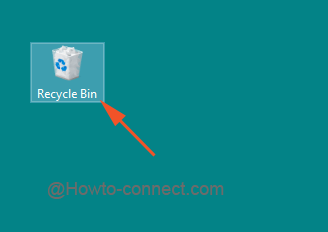 Recycle Bin icon on the desktop in Windows 10