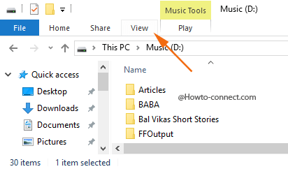 View tab File Explorer