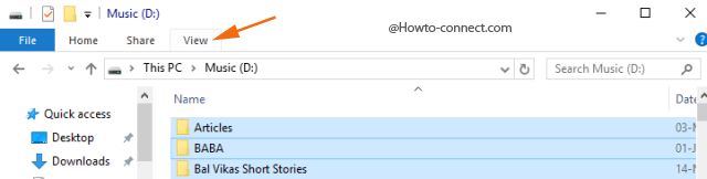 View tab File Explorer