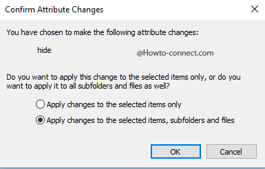 Confirm Attribute Changes box Hide attribute