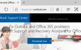 Microsoft Support and Recovery Assistant Download button