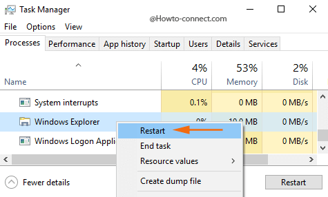  Restart option Right click menu Windows Explorer