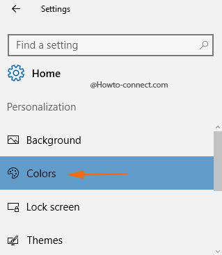 Personalization settings Color segment