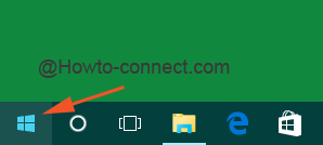 Windows icon on left of taskbar