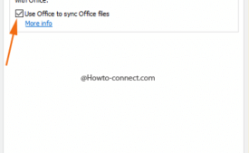 Office tab Use to sync Office files