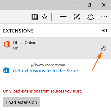 Office Online extension Settings icon