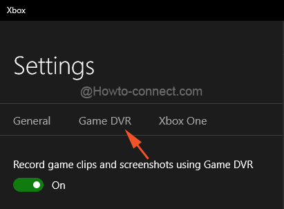 Enable and Disable Game DVR on Windows 10 under the Settings portion of Xbox app