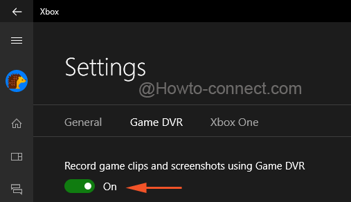 Game DVR has to be active on Xbox app