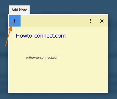 Add Note button Sticky notes Windows Ink Workspace