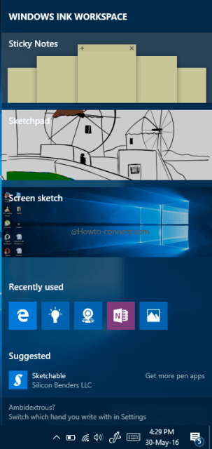 Use Windows Ink Workspace in Windows 10