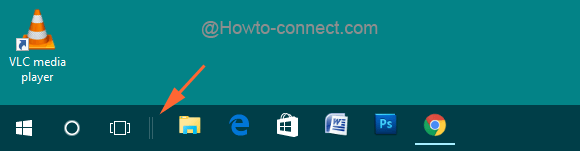 Drag the left separator line towards right of the taskbar