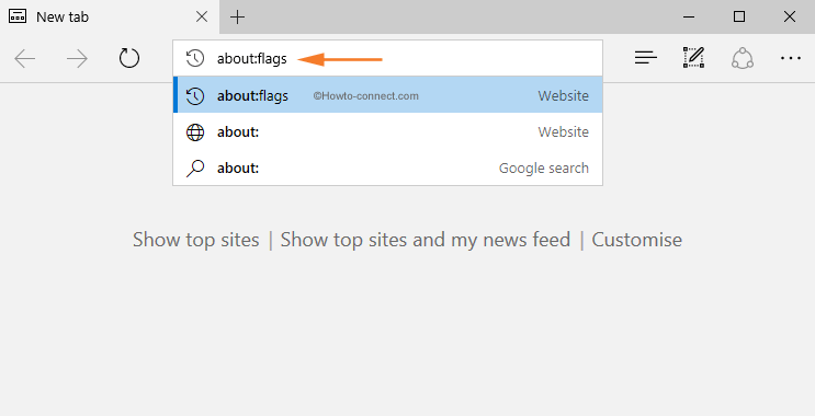 about:flags Edge URL