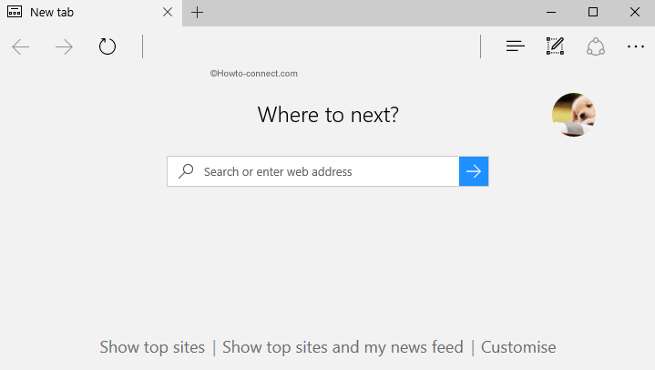 Start Edge browser with a blank page