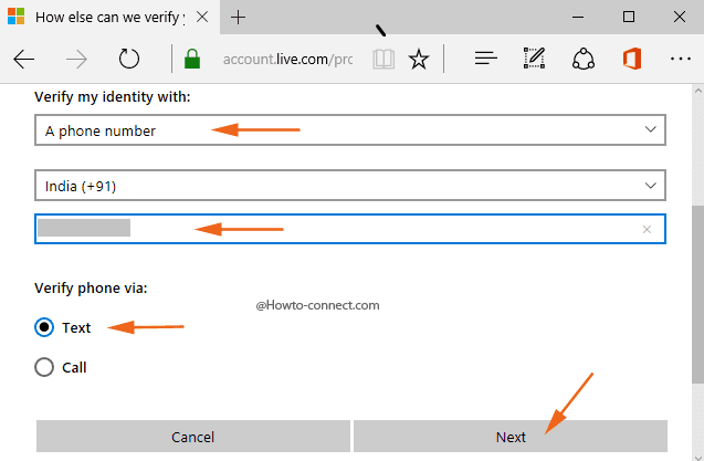 Verify identity with phone number