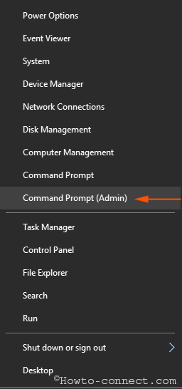 Command Prompt entry in Power User Menu
