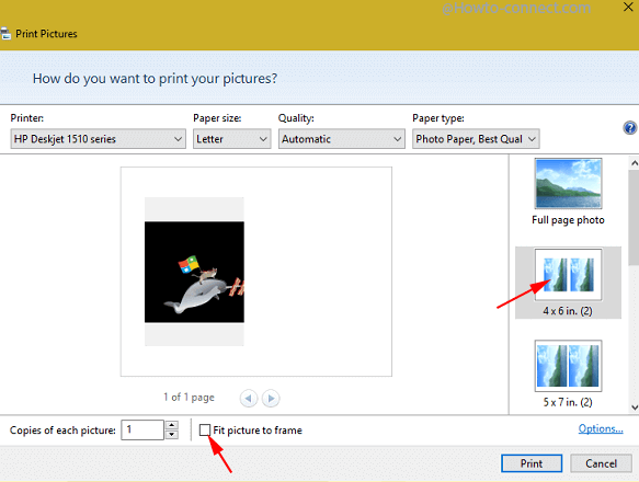How to Print 4x6 and 5x7 Photos on A4 Paper in Windows 10