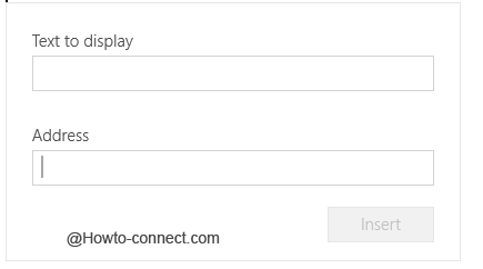 Box to insert links