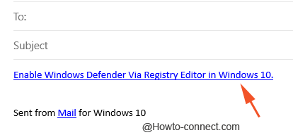 Clickable link in Mail app