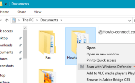 Scan with Windows Defender context menu