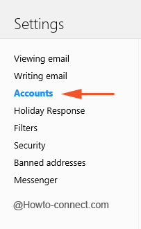 Accounts under Yahoo Mail app Settings