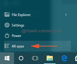 All apps Start Menu