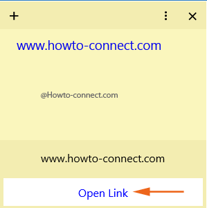 How to Open a Webpage Via Sticky Note in Windows 10